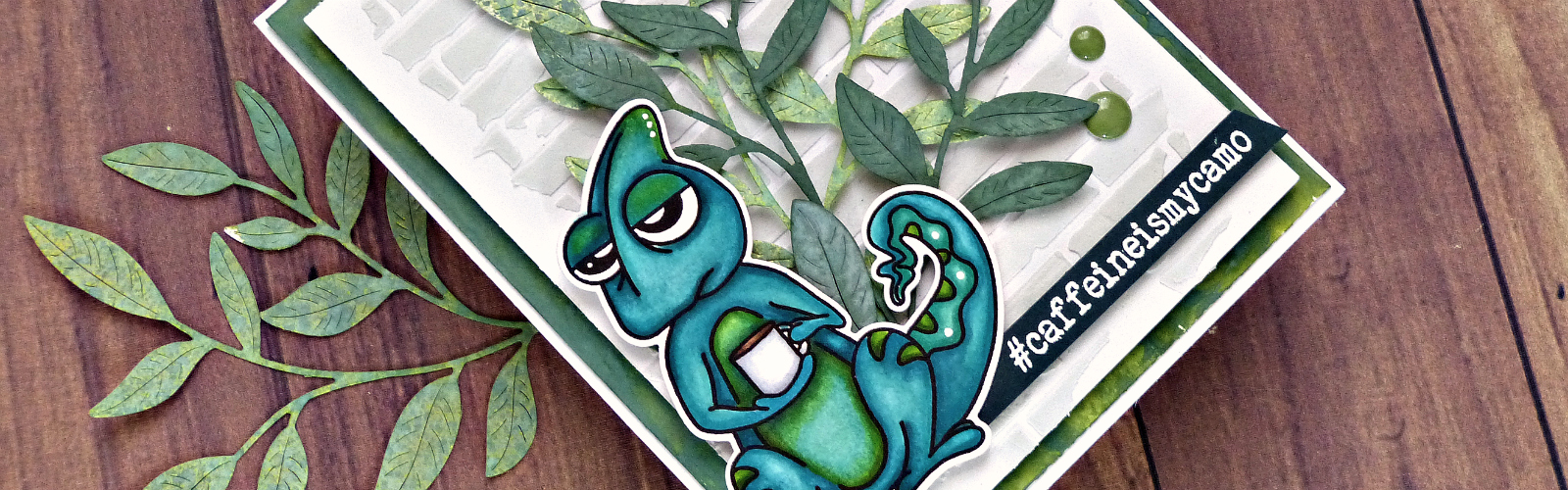Create a Caffeinated Chameleon Card