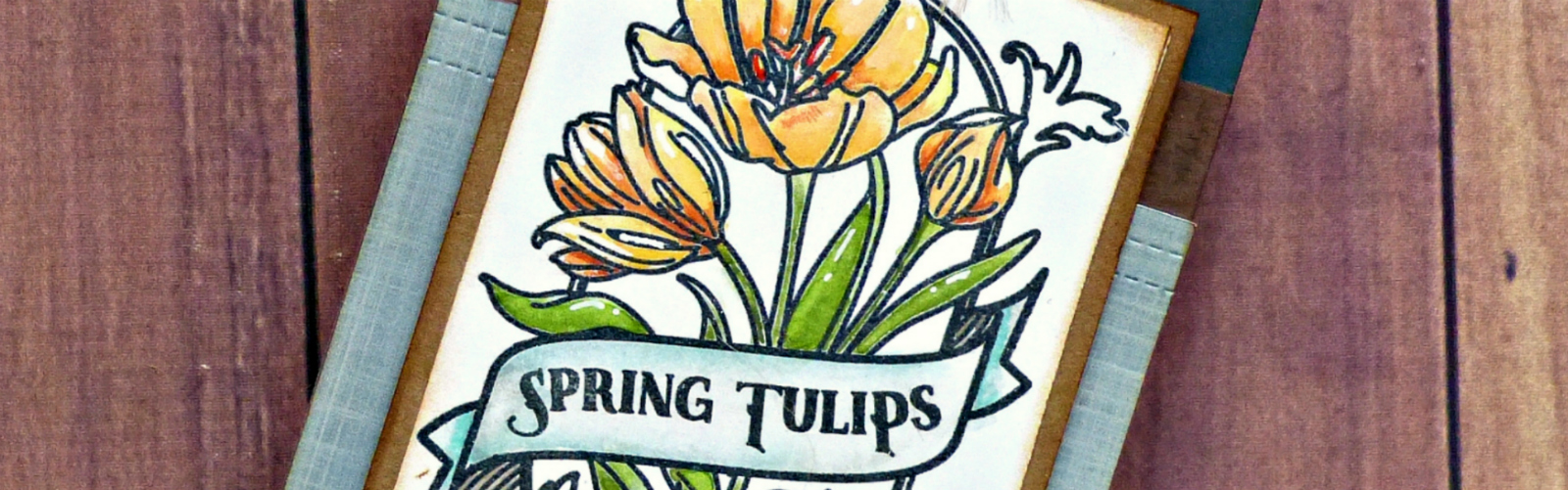 Create a Watercolor Tulip Tag