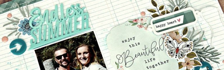 Add Texture to a Summer Scrapbook Page