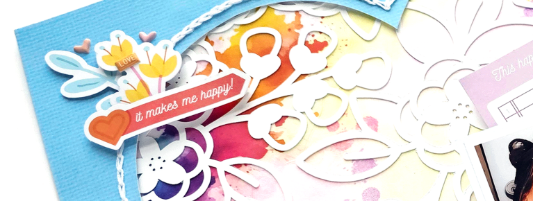 No Mess Mixed Media Scrapbook Layout